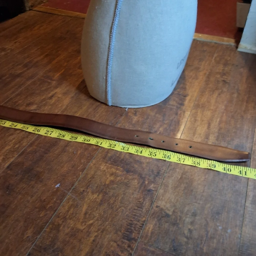 Vintage Soft Steerhide Brown Leather Belt 36